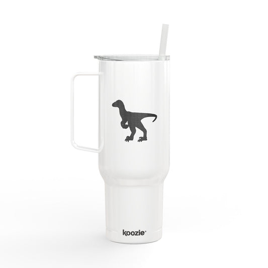 40oz Engraved Insulated Tumbler — Bird & Dinosaur Silhouette