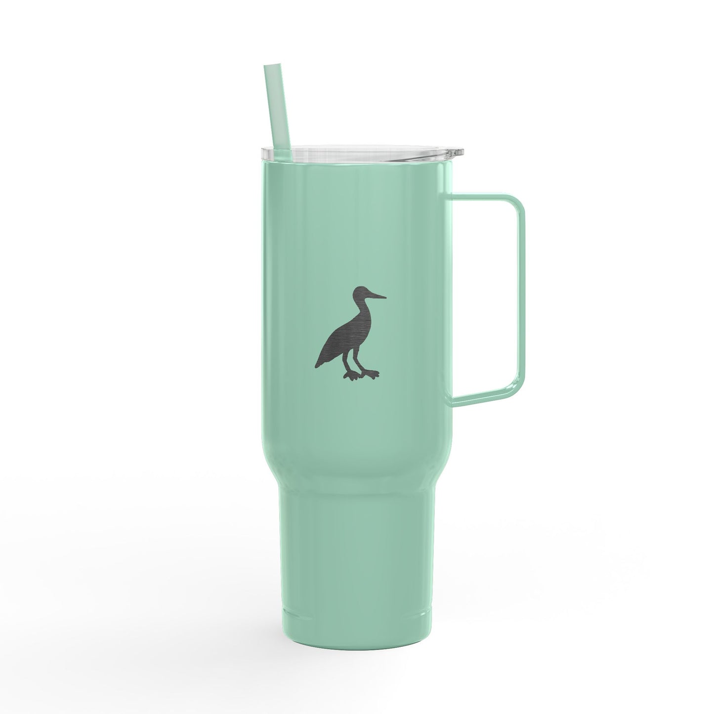 40oz Engraved Insulated Tumbler — Bird & Dinosaur Silhouette