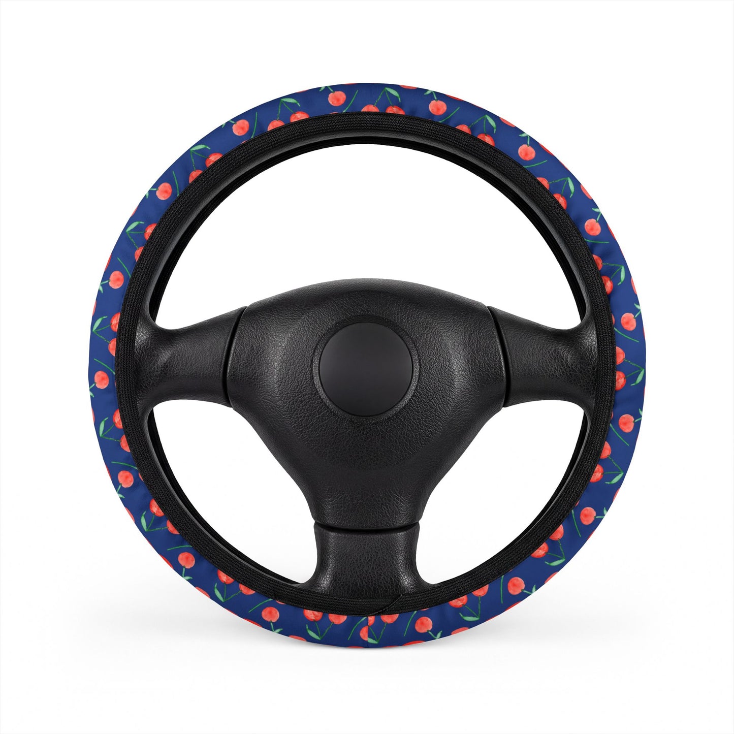 Cherry Print Car Steering Wheel Cover — Neoprene All-Over Print