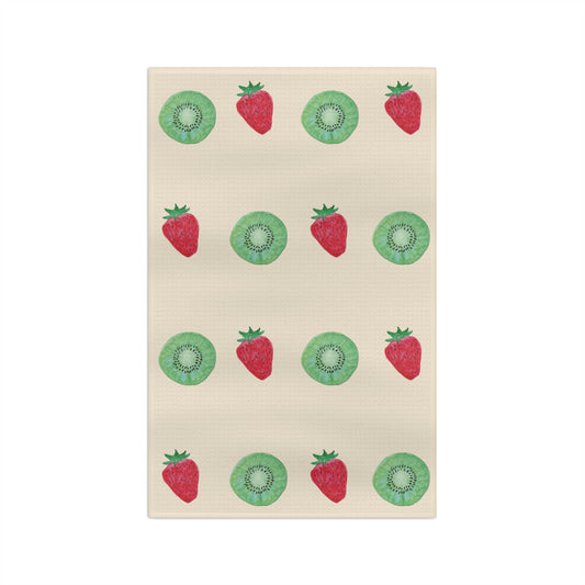 Strawberry Kiwi Microfiber Cottage-core Tea Towel