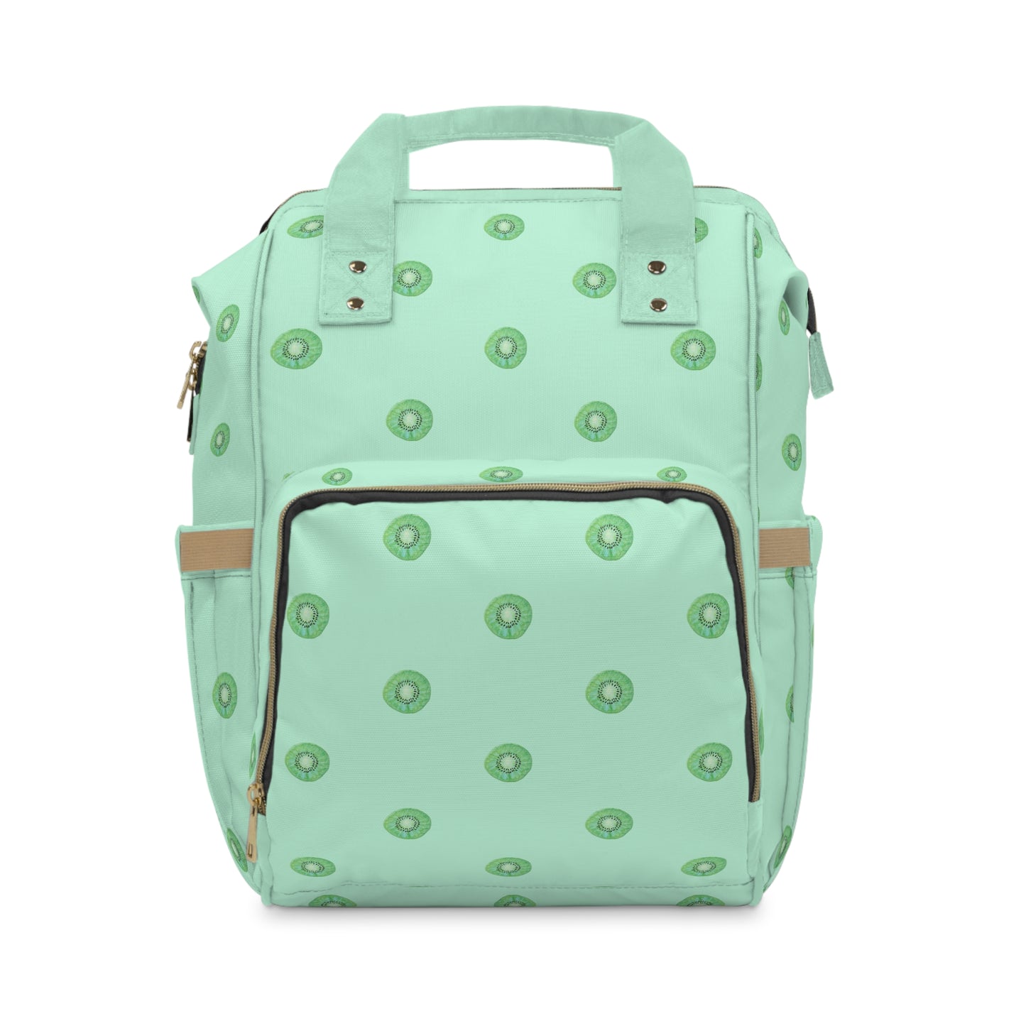 Mint Kiwi Dot Diaper Backpack — Multifunctional Baby Changing Bag