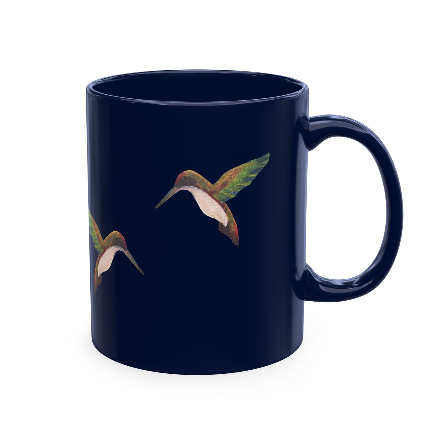 Hummingbird Pattern Ceramic Mug