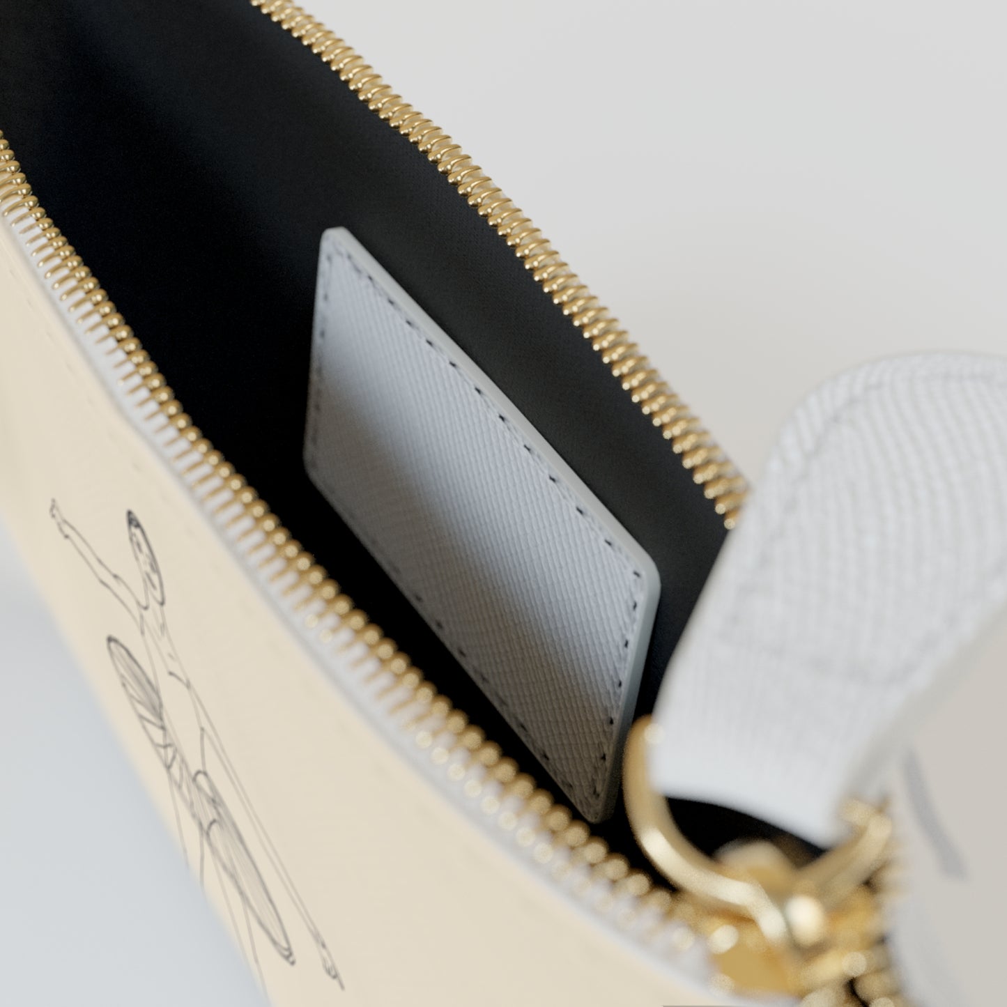 Cream Ballerina Mini Clutch Bag — Elegant Dance Wallet