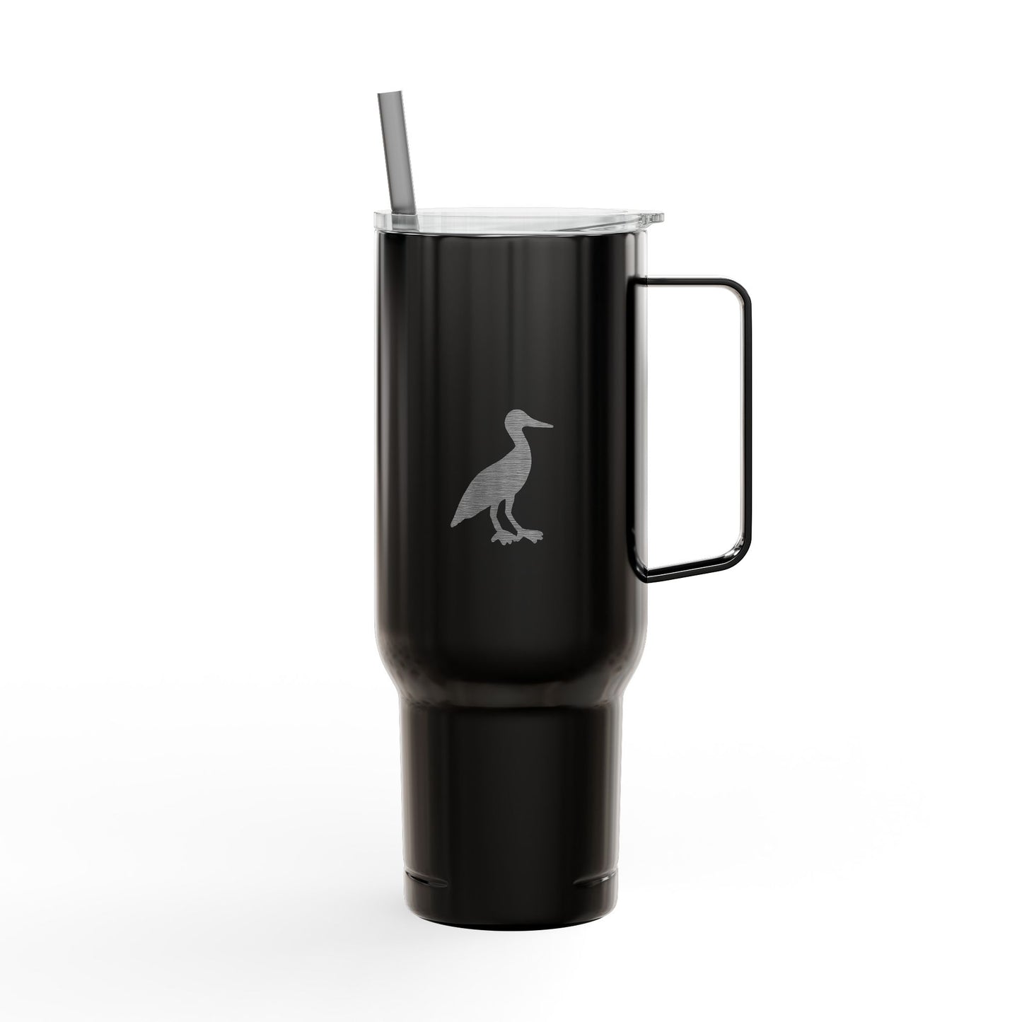 40oz Engraved Insulated Tumbler — Bird & Dinosaur Silhouette