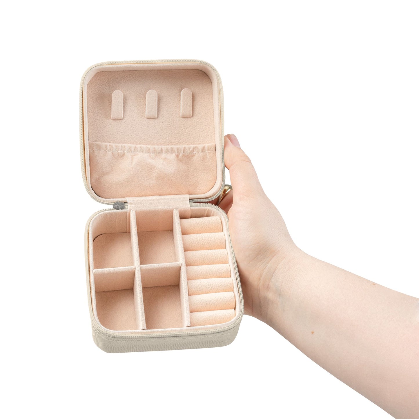 Grey Cat Jewelry Travel Case — Ivory or soft Gold