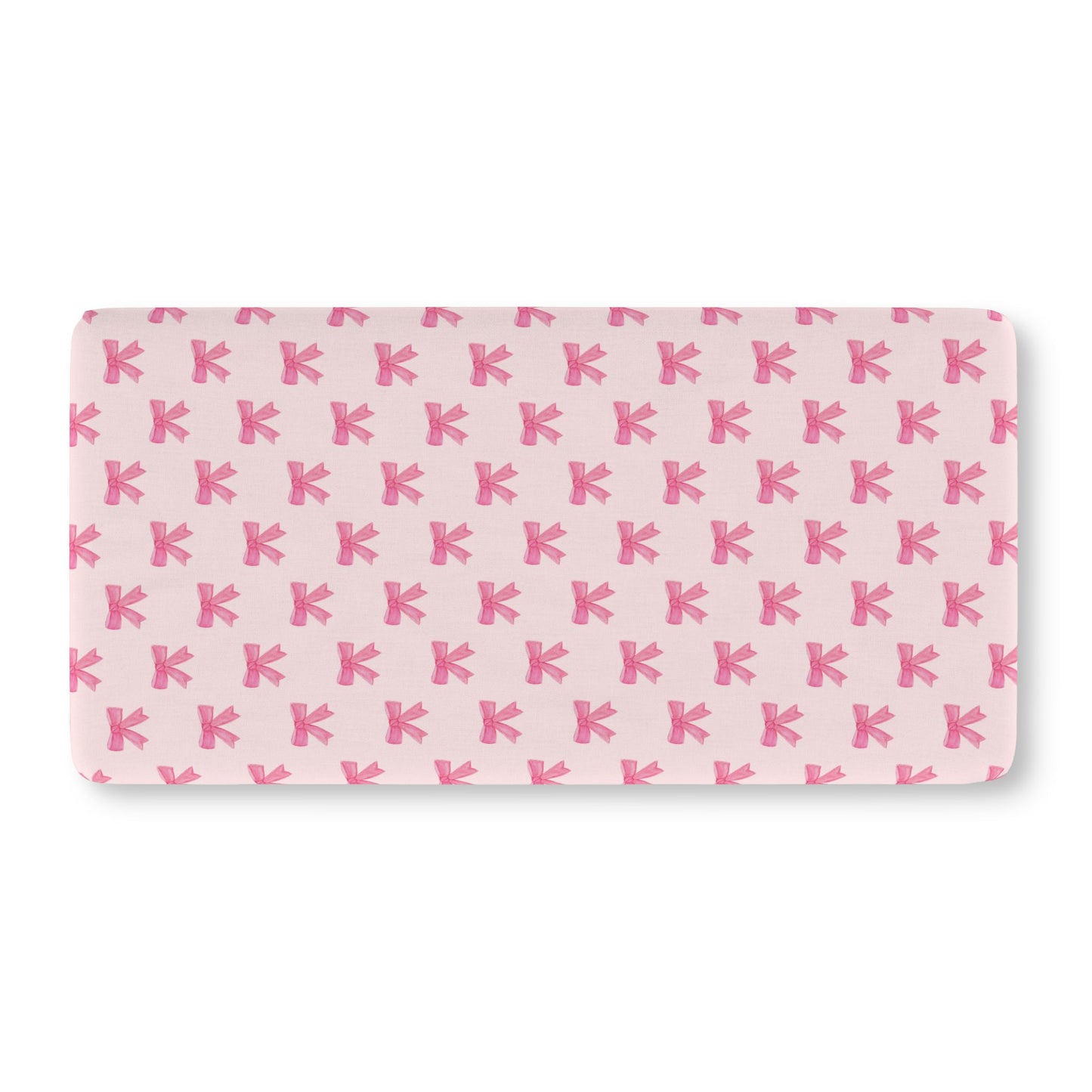 Pink Bow Baby Fitted Crib Sheet — Soft Nursery Bedding
