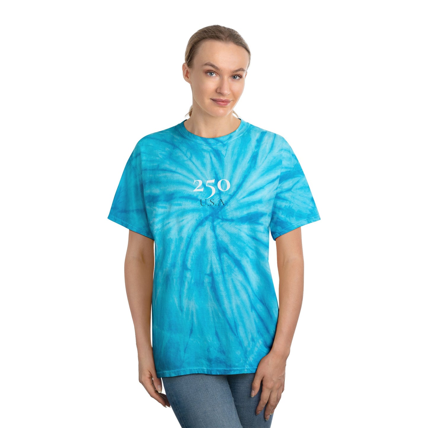 '250'4th of July Celebration Tie Die Festive Shirts