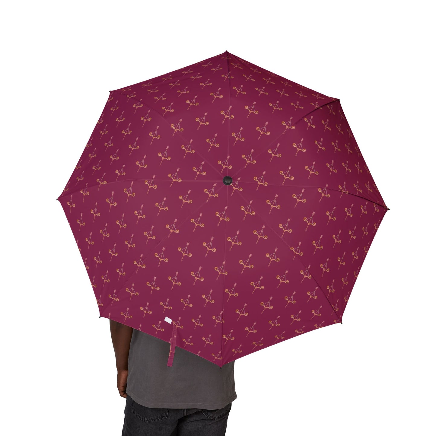 Pink Cupid's Arrow Compact Travel Umbrella