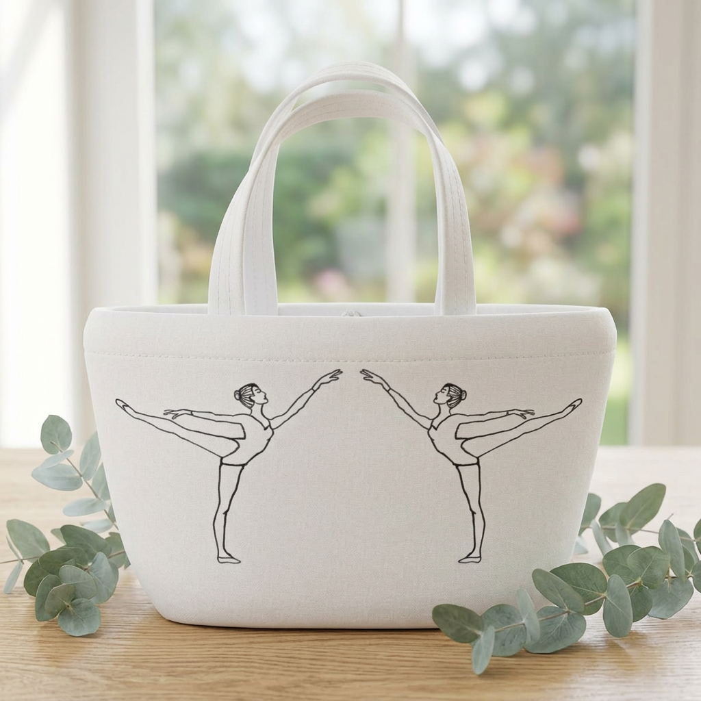 Ballet Dancer Lunch Bag — Twin Arabesque Tote for Dancers