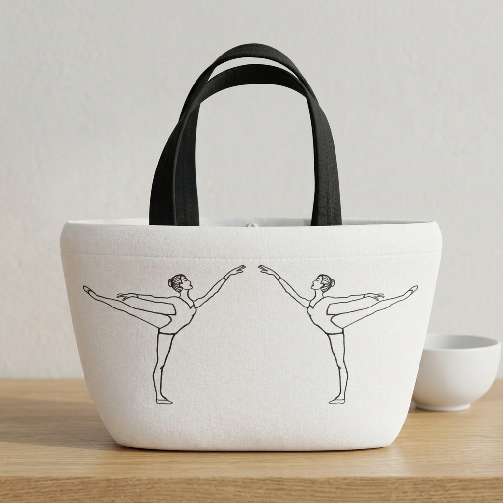 Ballet Dancer Lunch Bag — Twin Arabesque Tote for Dancers