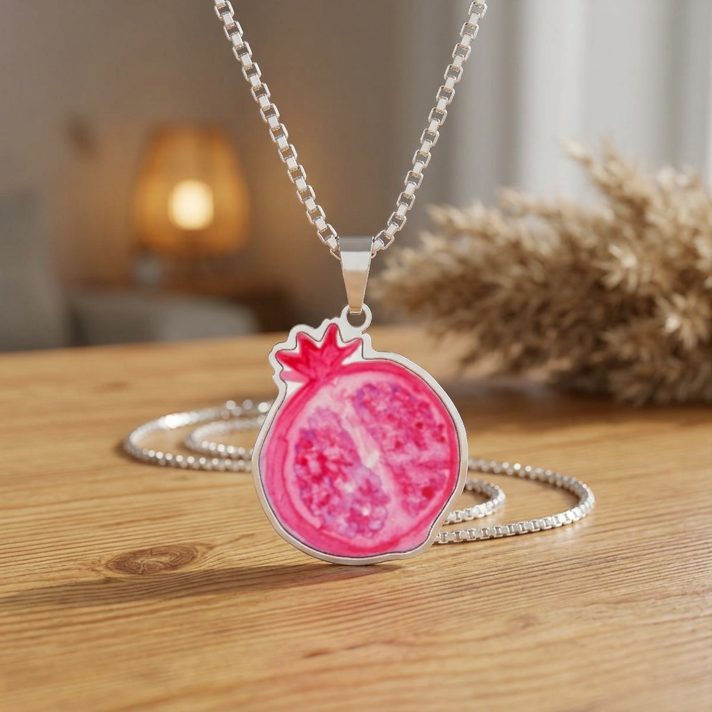 Pomegranate Pendant Necklace — Cutout Jewelry