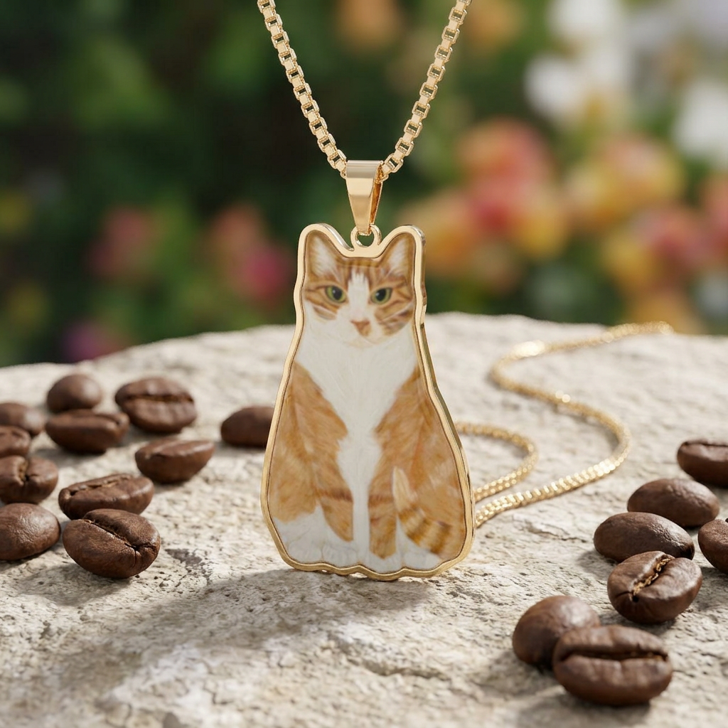 Pet Pendant Necklace Cat Silhouette Jewelry