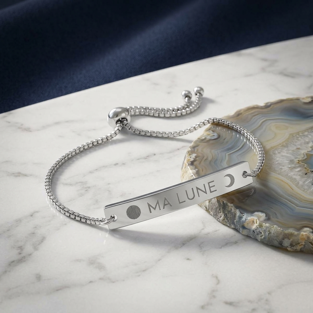 French Bar Bracelet Gift Set — “Mes Étoiles, Mon Soleil, Ma Lune”