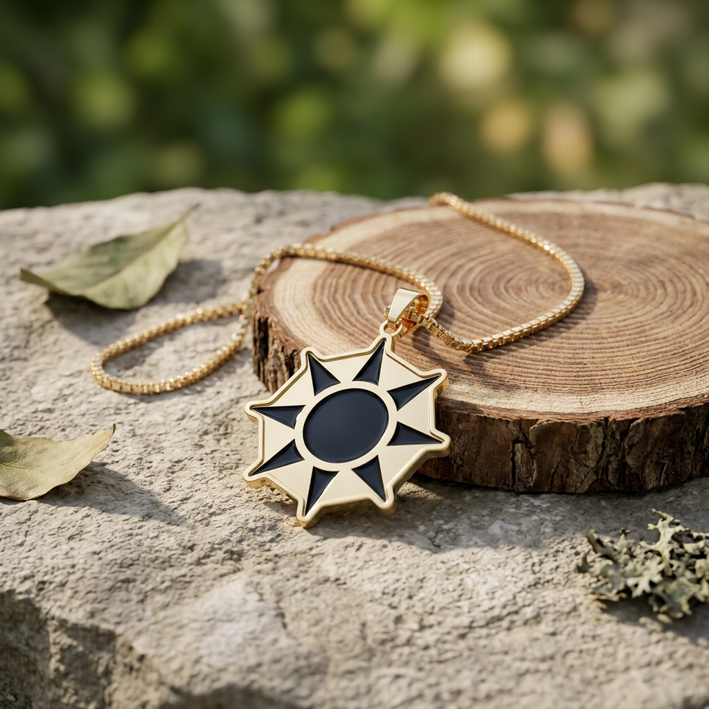 Sun Compass Pendant Necklace