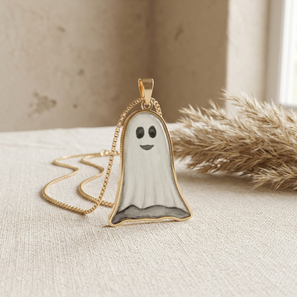 Ghost Pendant Halloween Gift