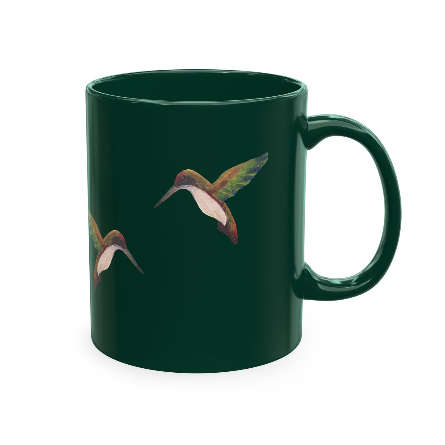 Hummingbird Pattern Ceramic Mug