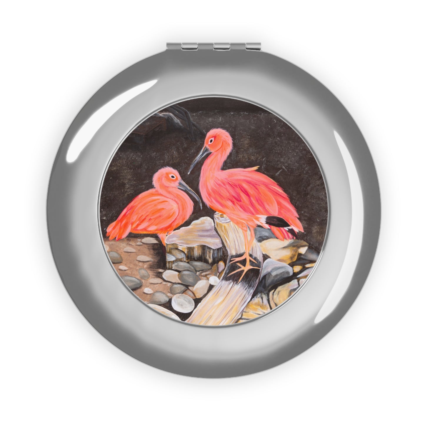 Ibis Bird Friends Compact Travel Mirror | Makeup Mirror