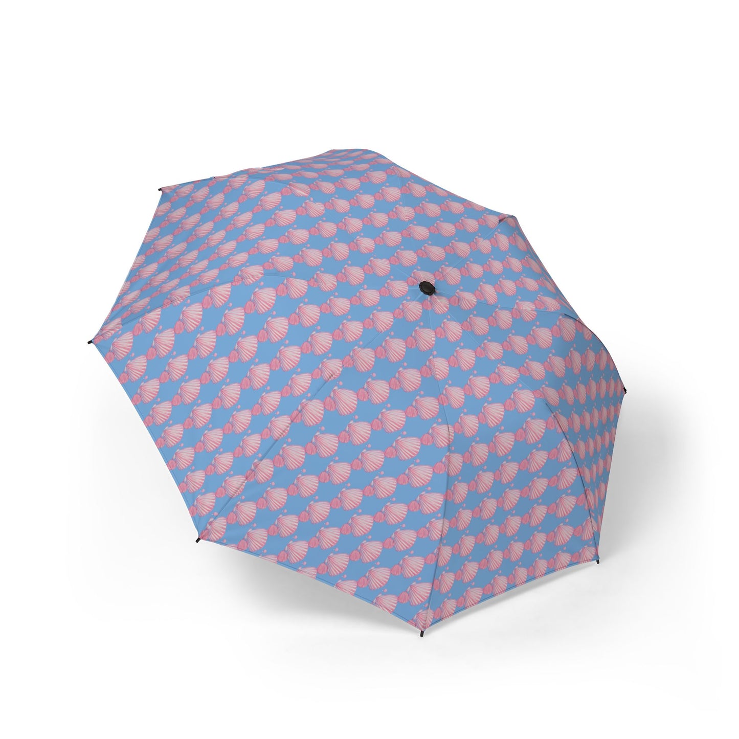 Seashells and Pearls Blue Lilac Pink Umbrella