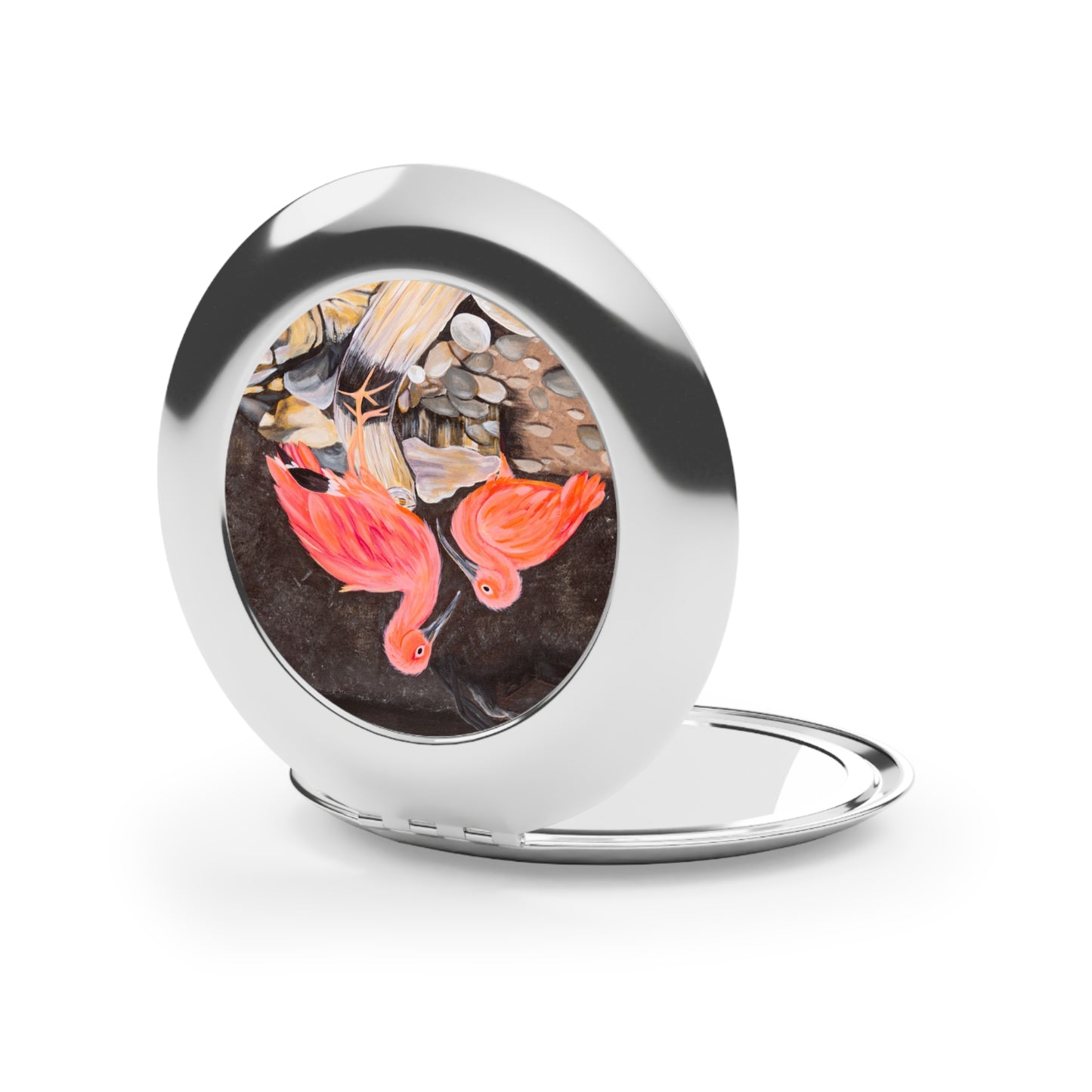 Ibis Bird Friends Compact Travel Mirror | Makeup Mirror
