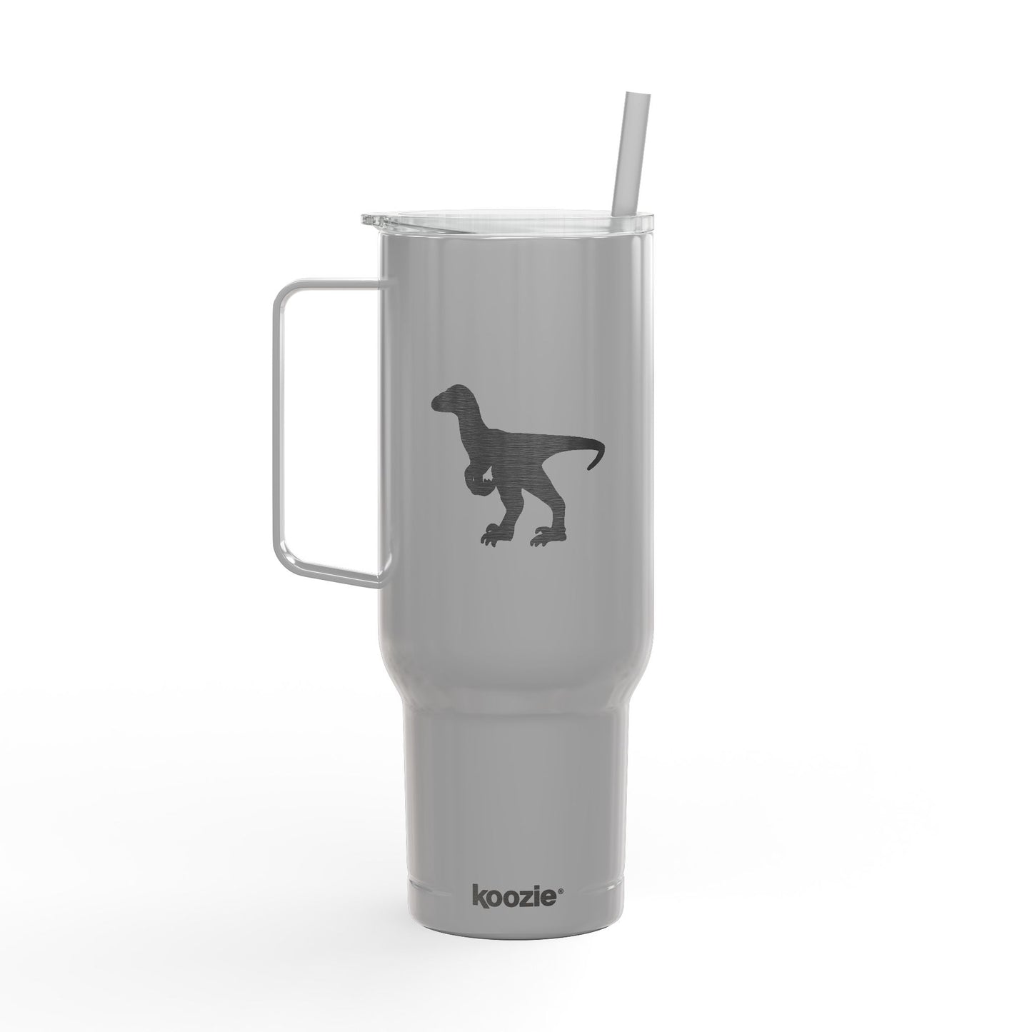 40oz Engraved Insulated Tumbler — Bird & Dinosaur Silhouette