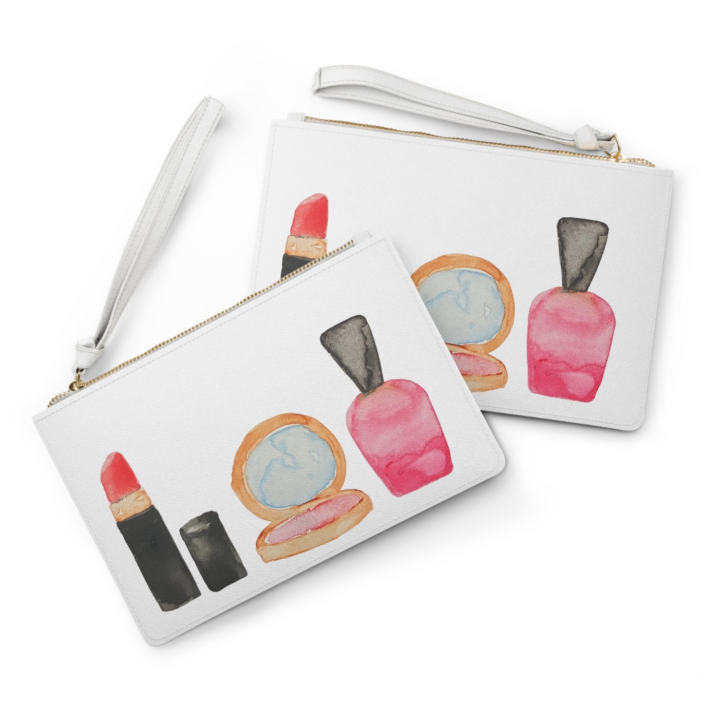 Make-Up Icons Watercolor Clutch Bag