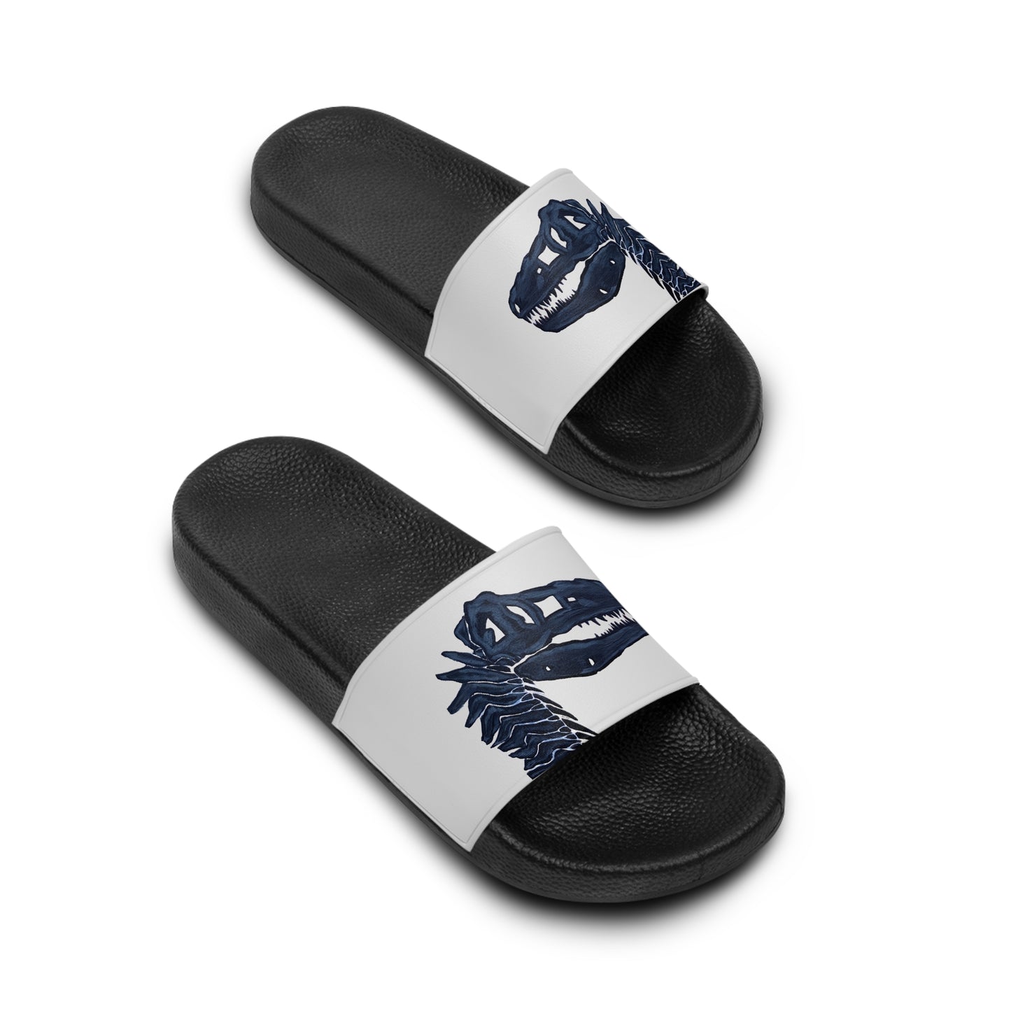 T. Rex Print Women’s Slide Sandals — Fun Summer Beach Slides