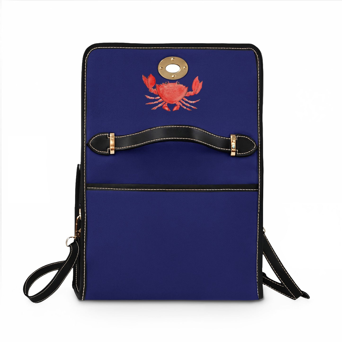 Cute Crabby Red Watercolor Crab Canvas Bag