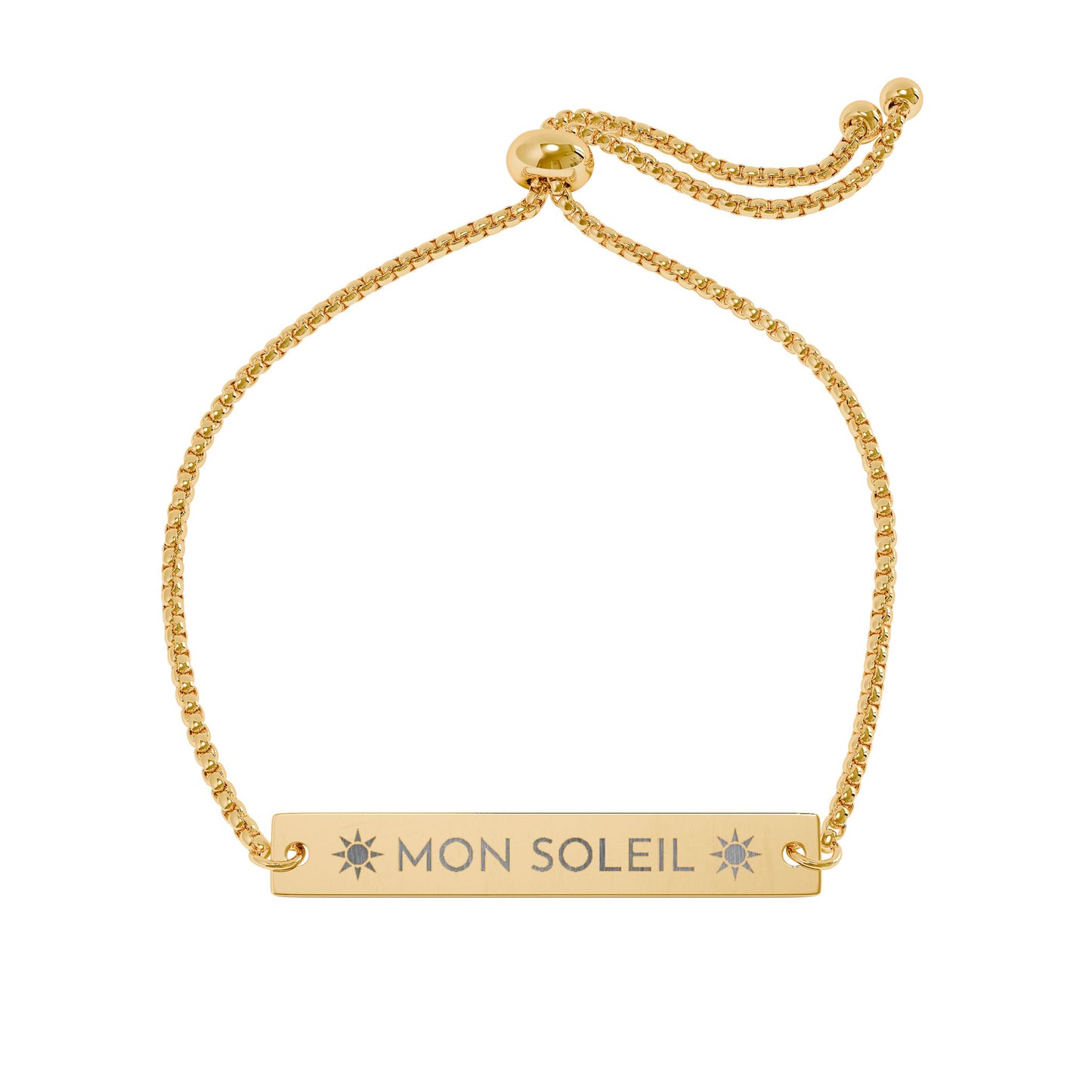 French Bar Bracelet Gift Set — “Mes Étoiles, Mon Soleil, Ma Lune”