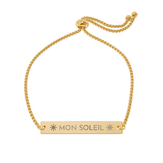 French Bar Bracelet Gift Set — “Mes Étoiles, Mon Soleil, Ma Lune”
