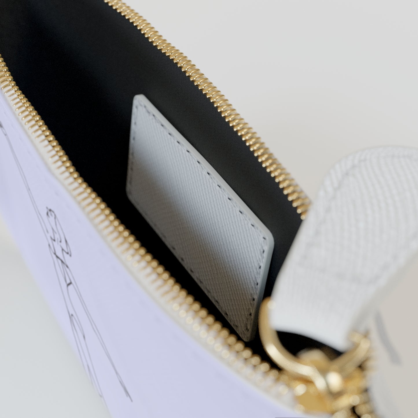Lilac Ballet Dancer Mini Clutch Bag — Elegant Line Art Wristlet for Dancers & Dance Gifts