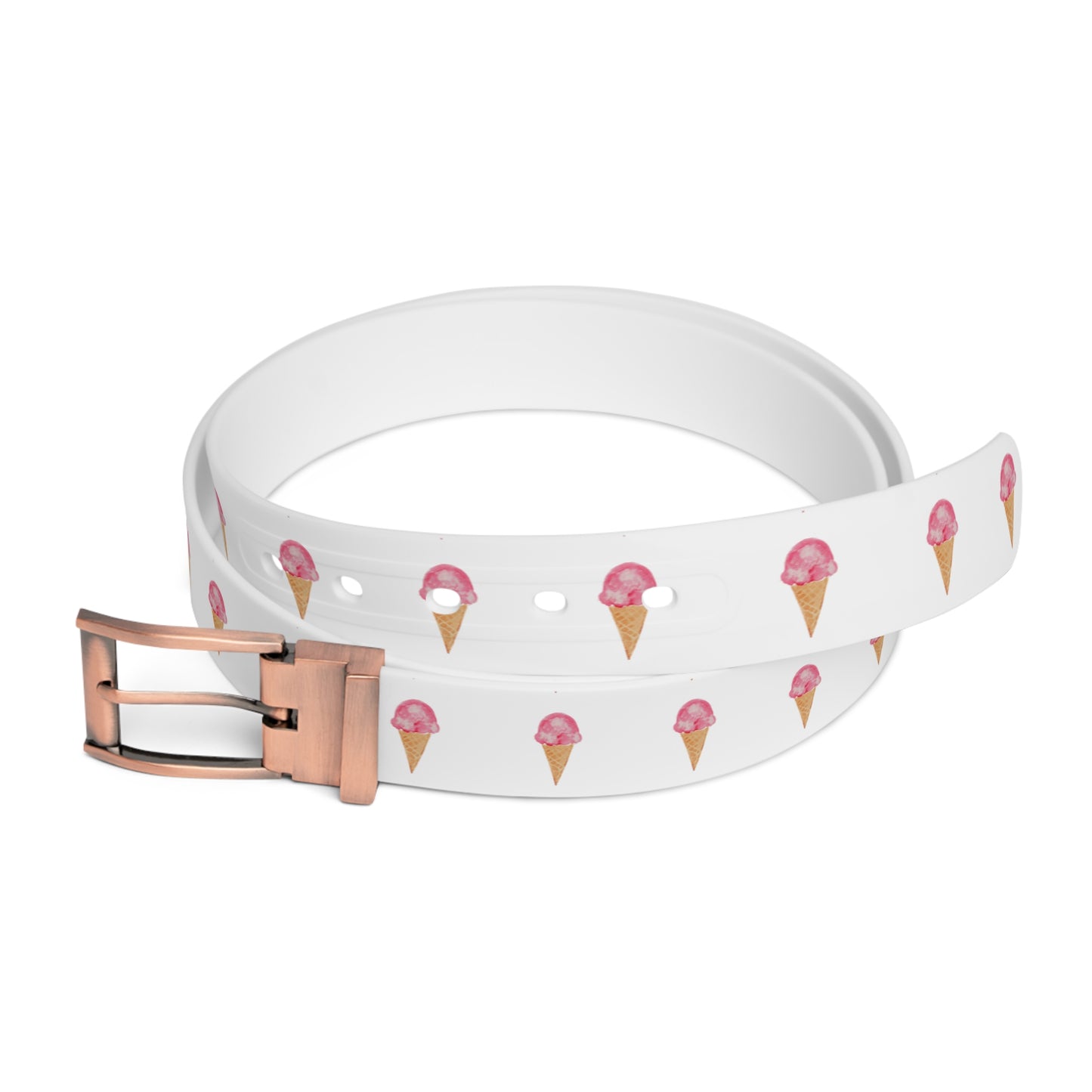 Ice Cream Cone Printed Belt — Cute Pink Summer Accessory