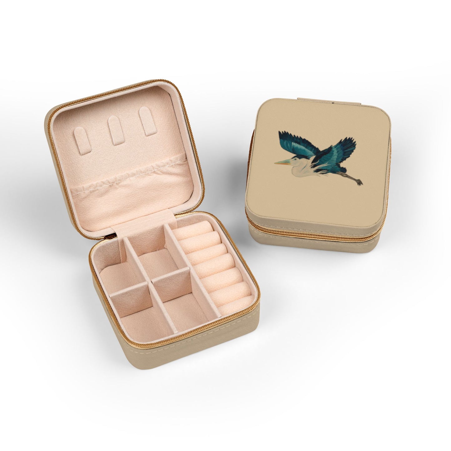 Bird Heron Jewelry Travel Case