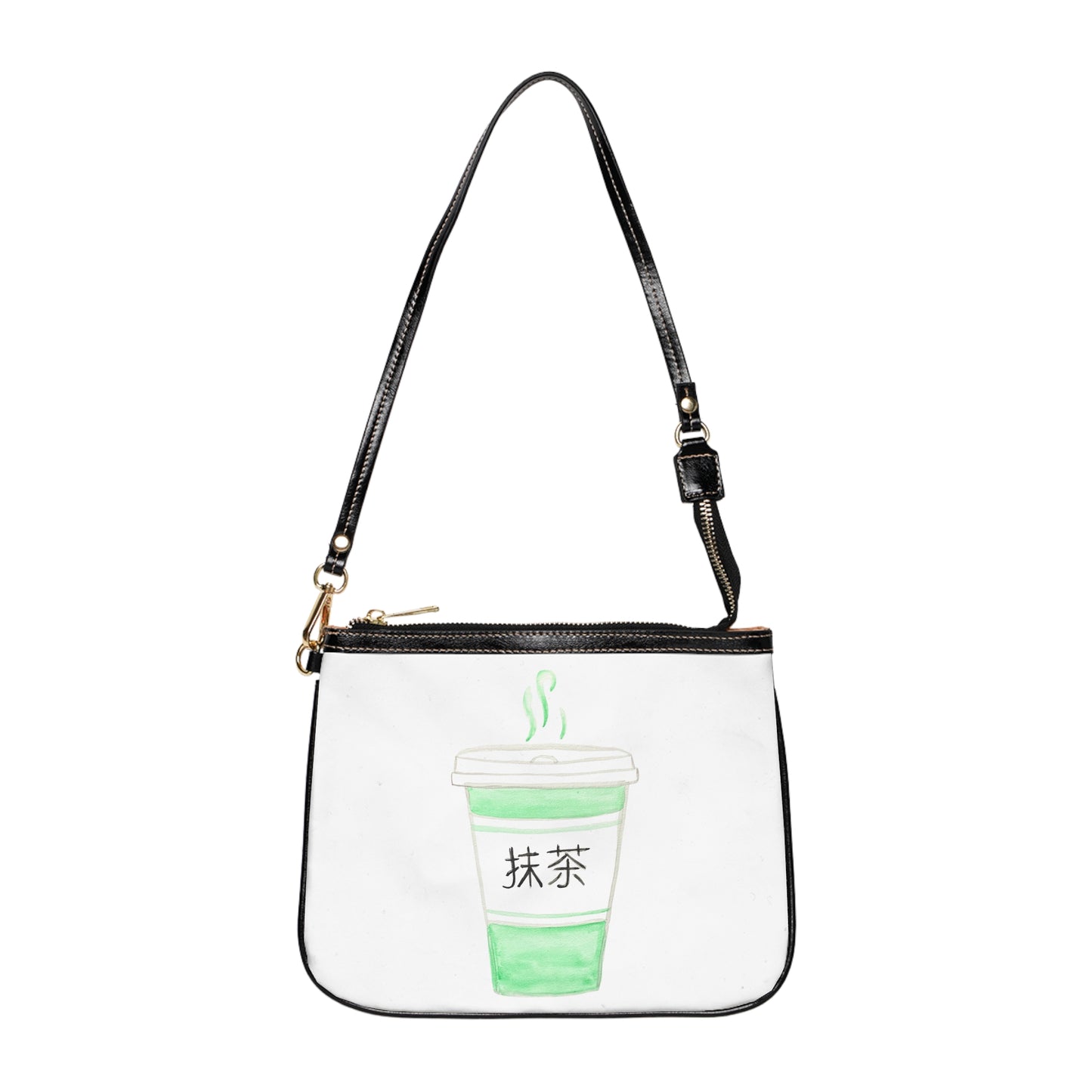 Matcha Cup Small Shoulder Bag — Cute Japanese Tea Illustration Crossbody