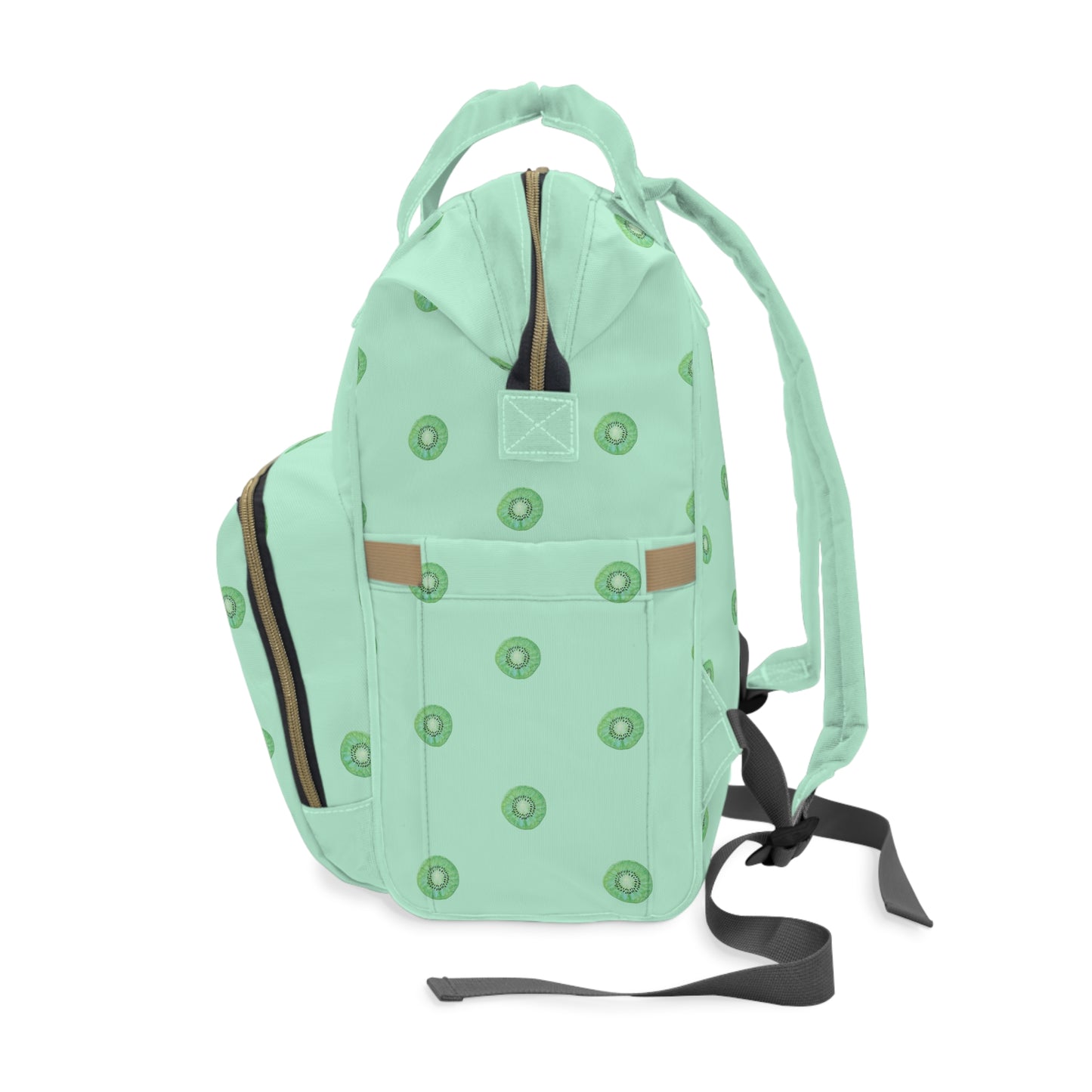 Mint Kiwi Dot Diaper Backpack — Multifunctional Baby Changing Bag