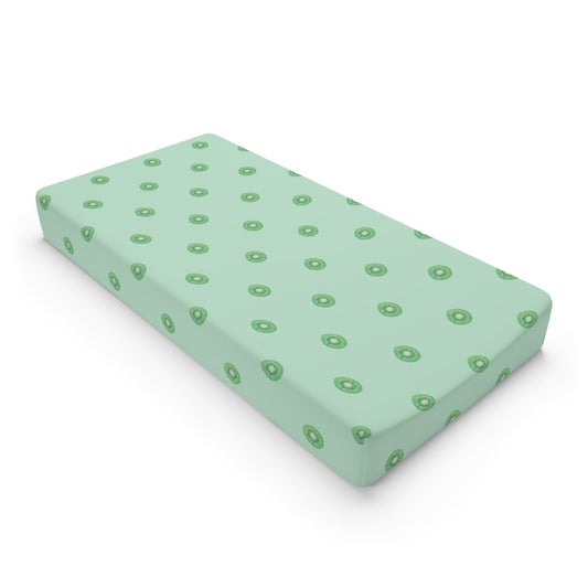 Green Kiwi Baby Changing Pad Cover — Soft Fitted Nursery Bedding