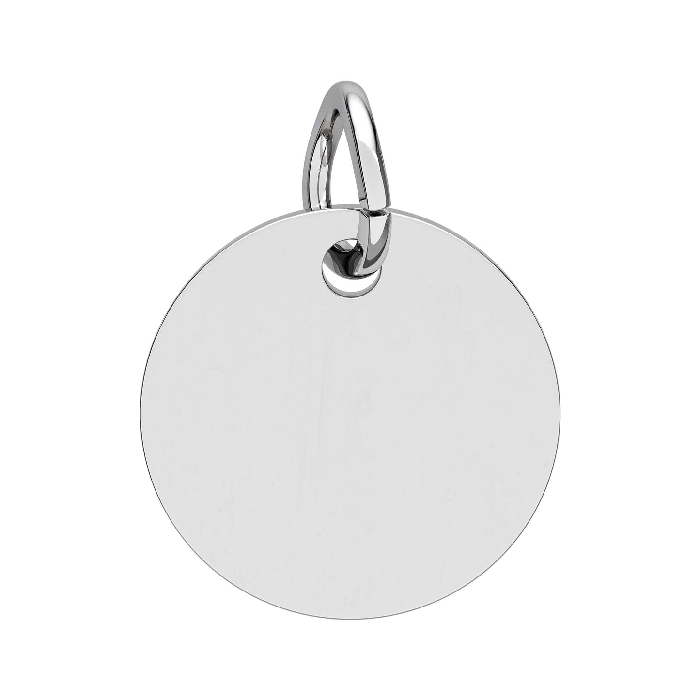 Birthstone Circle Charm — Engraved Dinosaur Silhouette Pendant