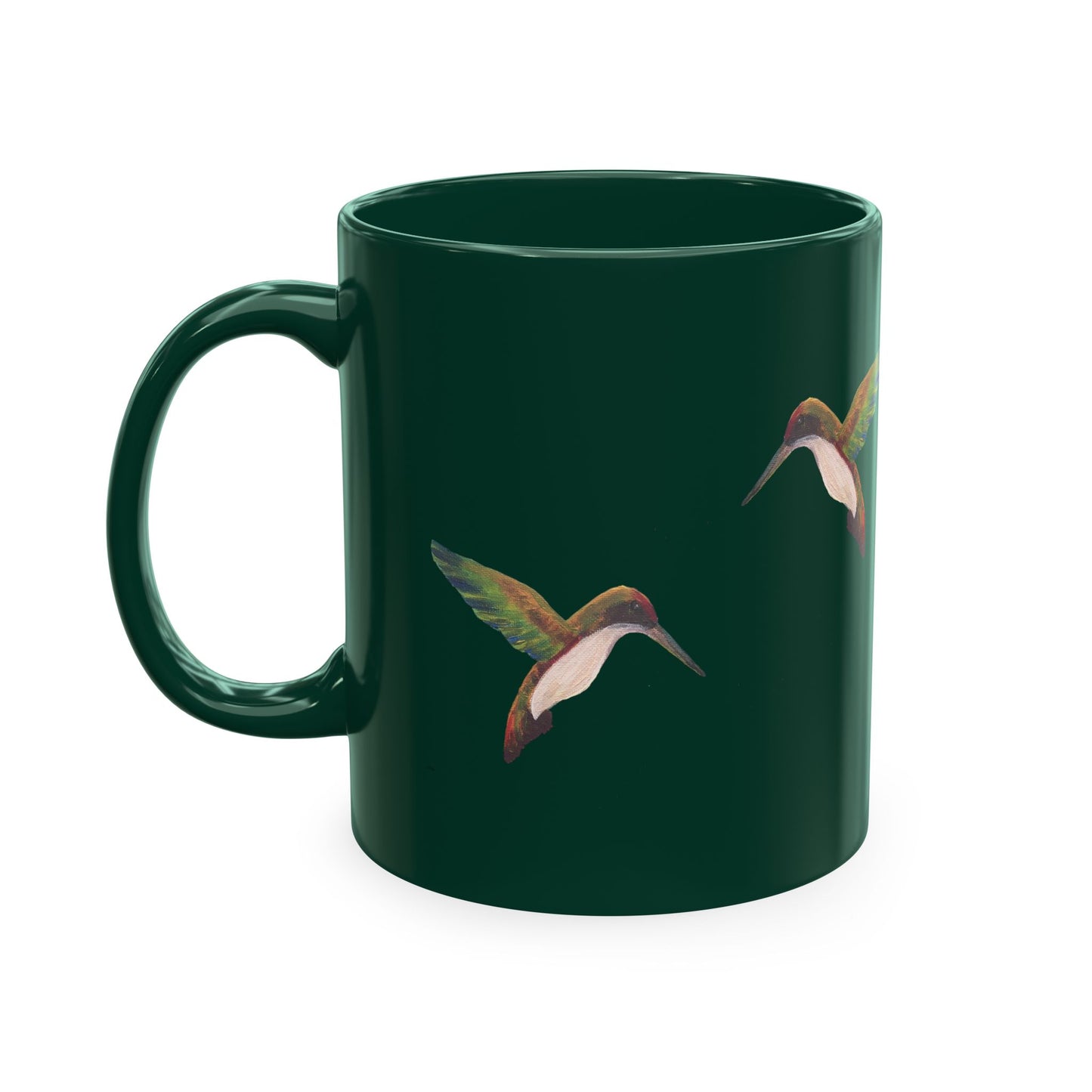 Hummingbird Pattern Ceramic Mug
