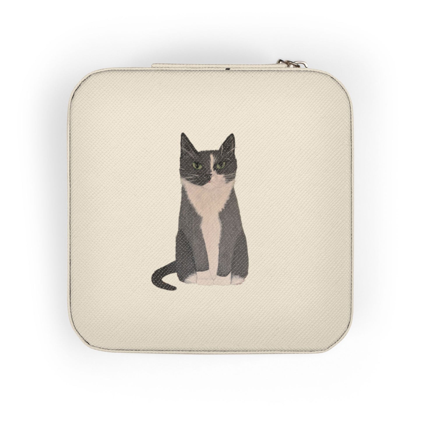 Grey Cat Jewelry Travel Case — Ivory or soft Gold