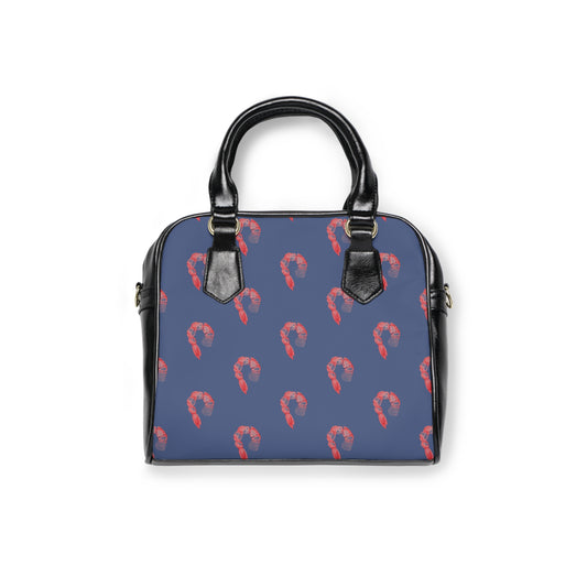 Shrimp Cocktail Blue Shoulder Handbag