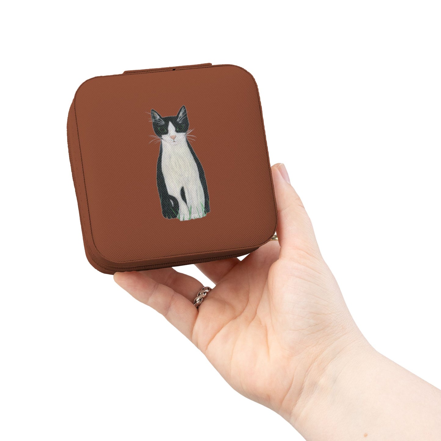 Minuet Tuxedo Cat Jewelry Travel Case