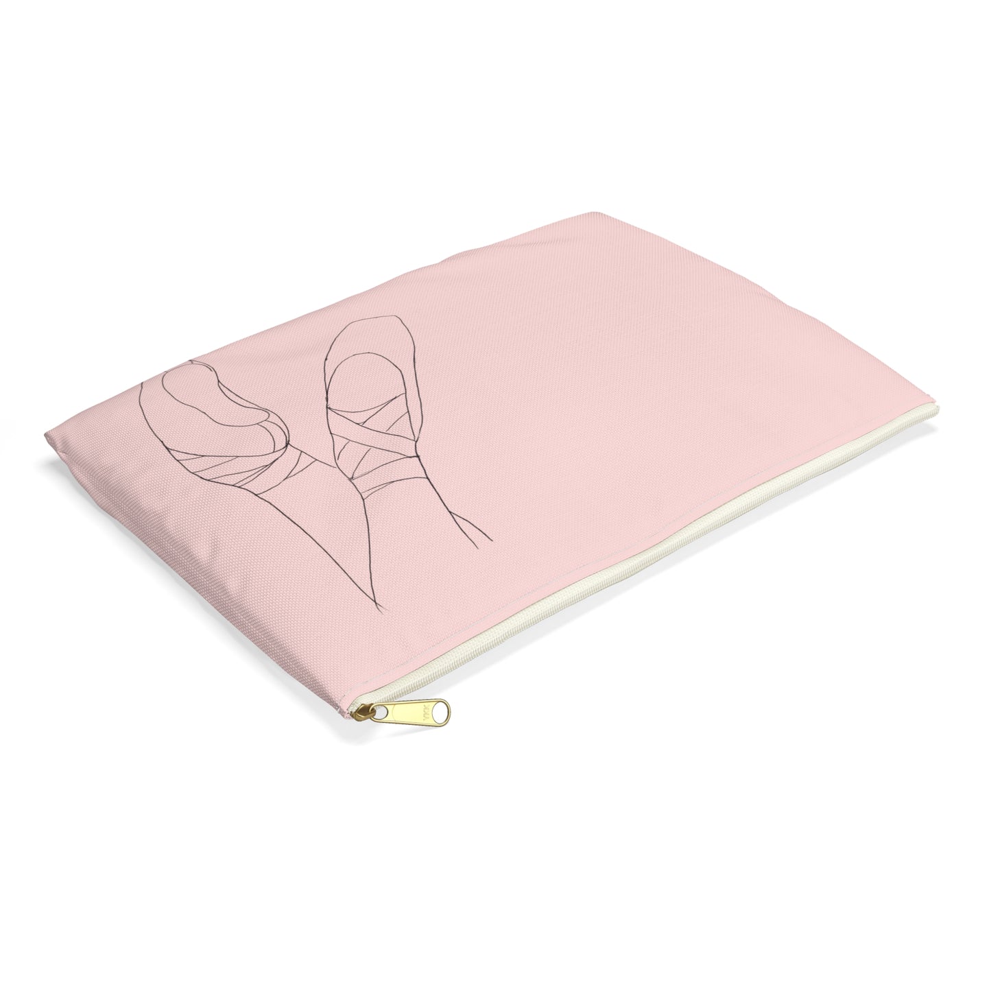 Ballet Shoes Pink Accessory Pouch — Makeup Bag for Dancers