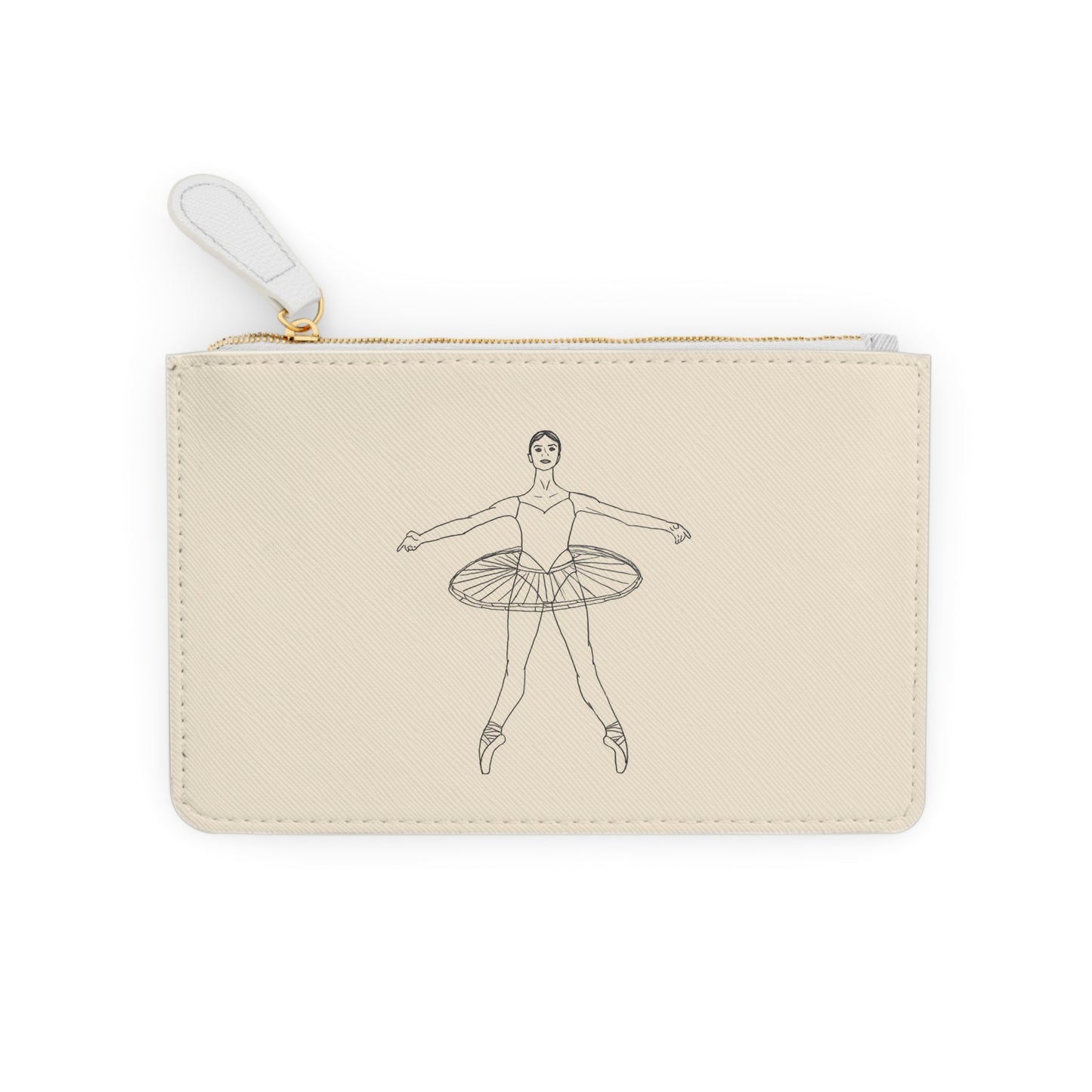 Cream Ballerina Mini Clutch Bag — Elegant Dance Wallet