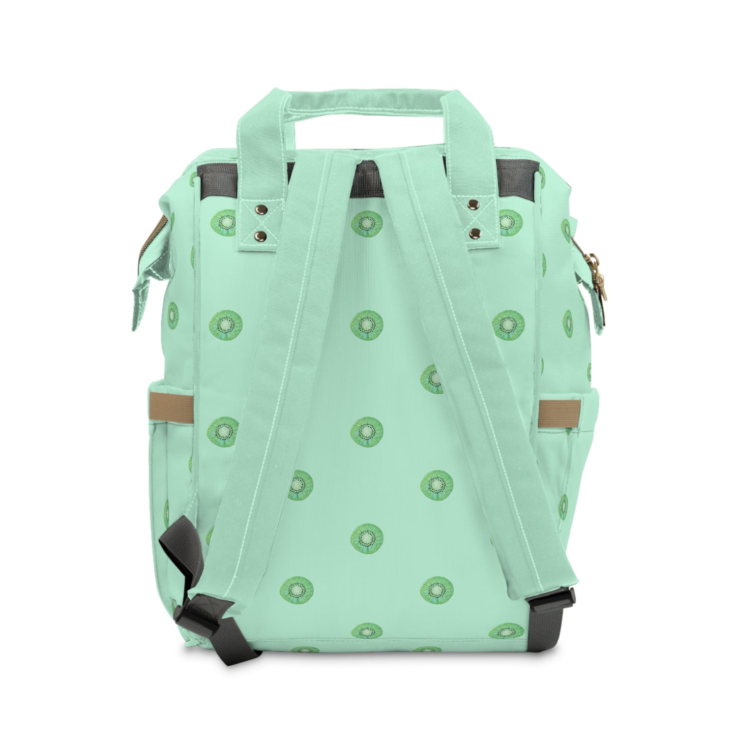 Mint Kiwi Dot Diaper Backpack — Multifunctional Baby Changing Bag