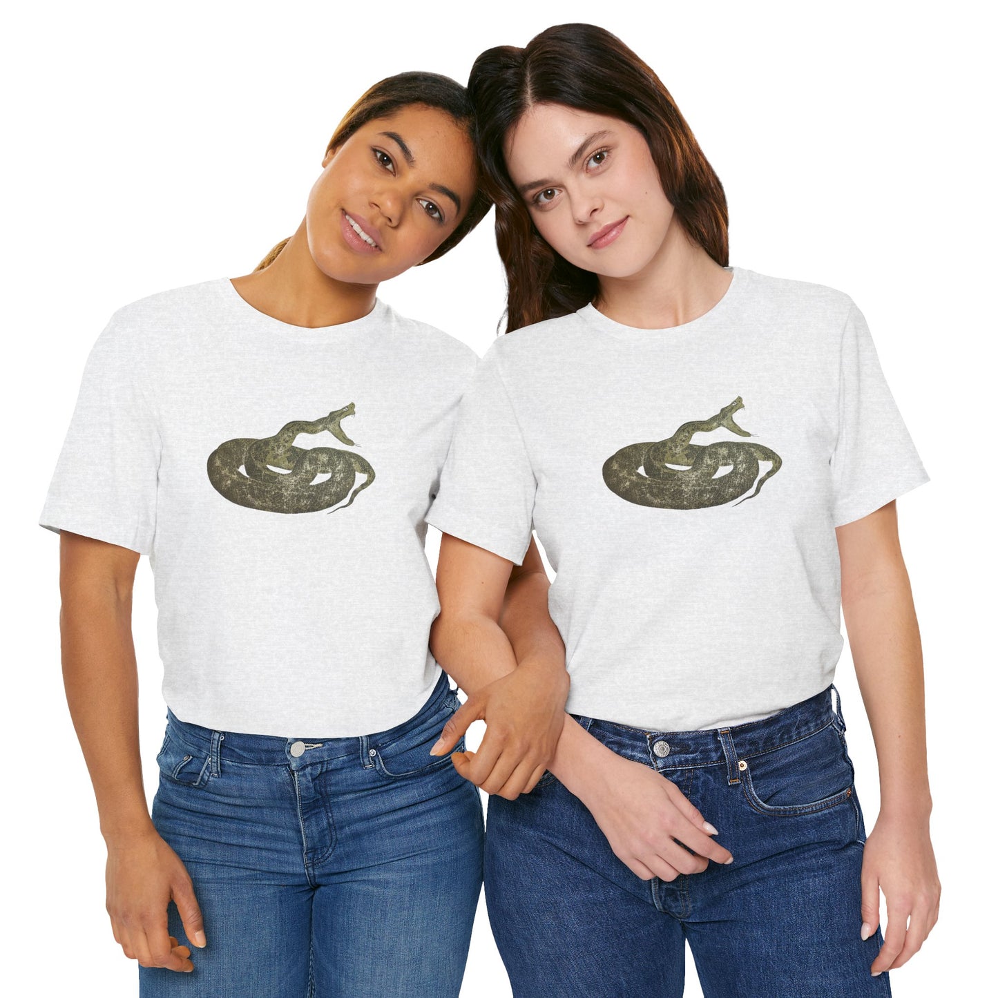 Snake Graphic Tee — Coiled Rattlesnake Illustration T-Shirt