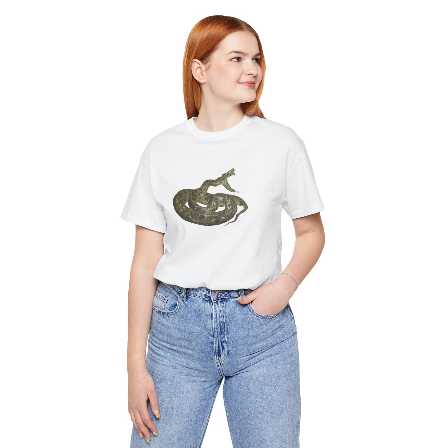 Snake Graphic Tee — Coiled Rattlesnake Illustration T-Shirt
