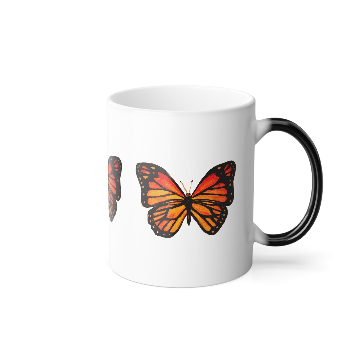 Color-Changing Butterfly Mug — 11oz Monarch Heat Reveal Coffee Cup