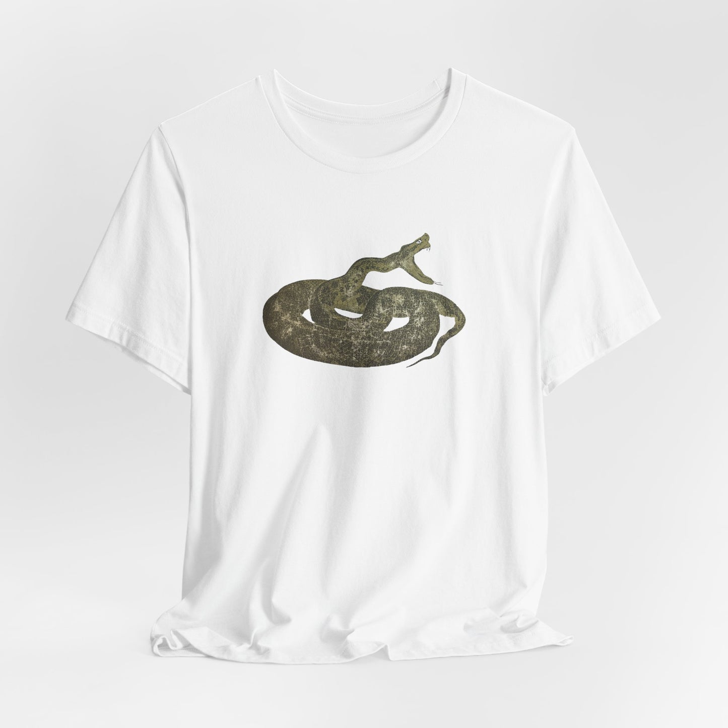 Snake Graphic Tee — Coiled Rattlesnake Illustration T-Shirt