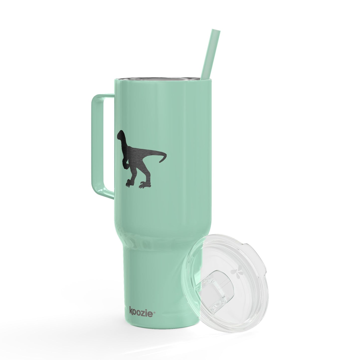 40oz Engraved Insulated Tumbler — Bird & Dinosaur Silhouette