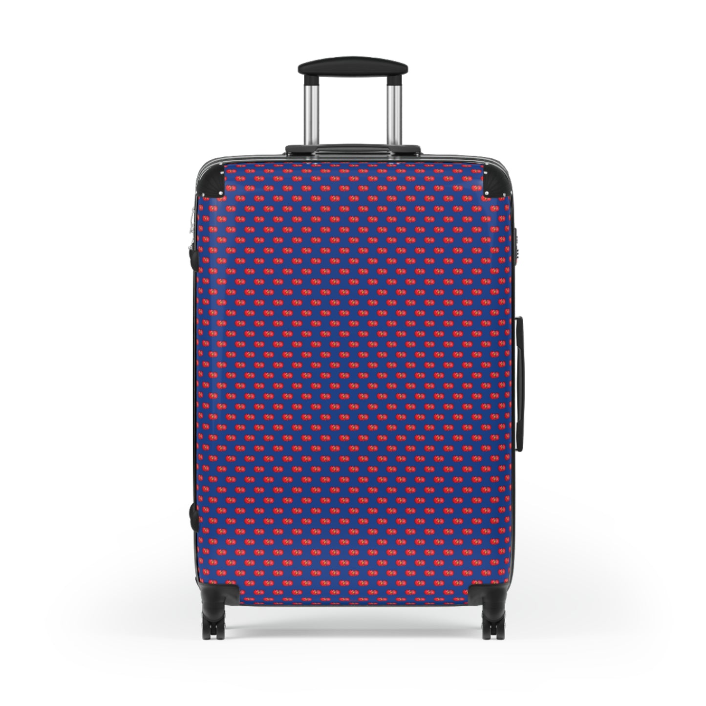 Red Begonia Floral Hard-Shell Carry-On Suitcase