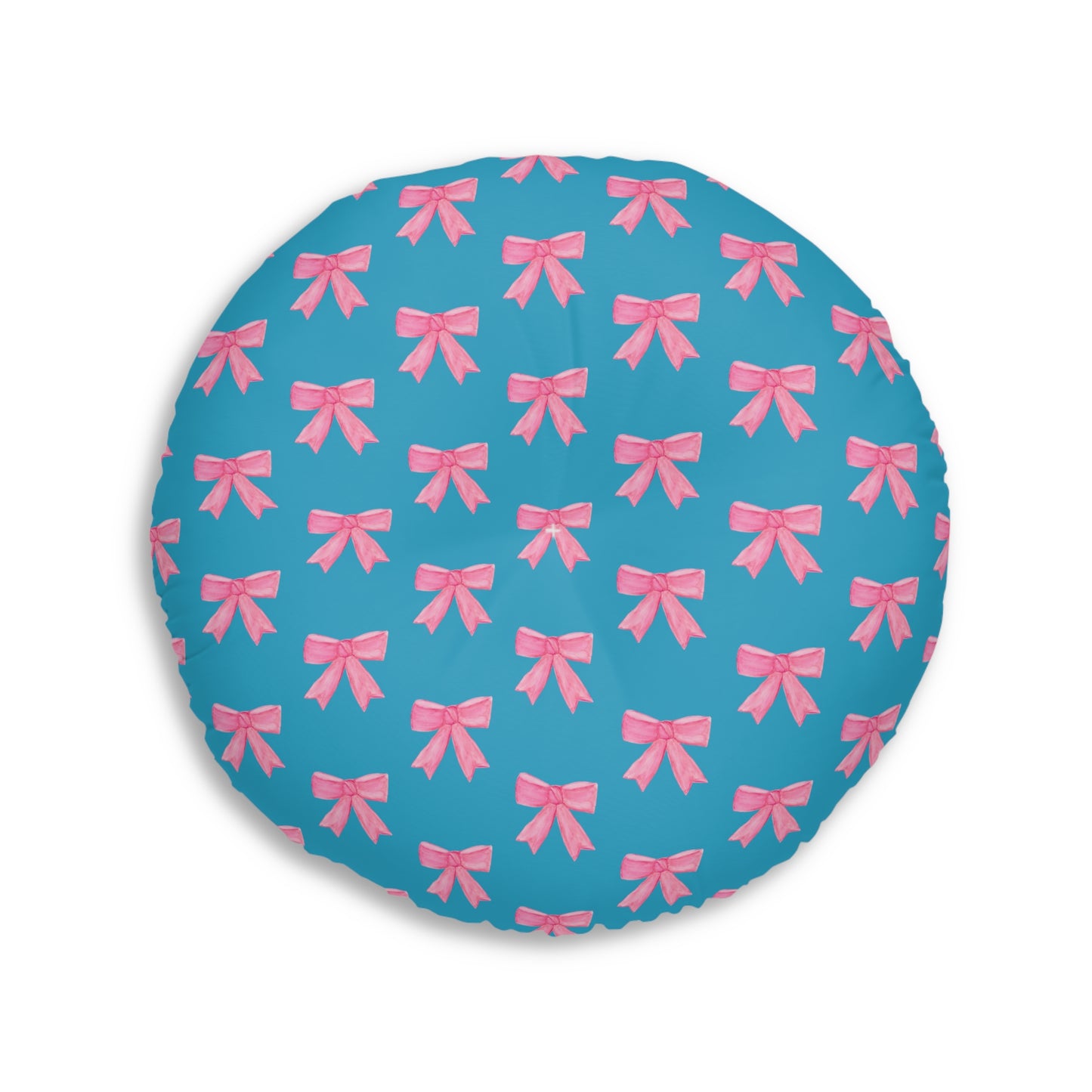 Pink Bow Floor Pillow — Turquoise